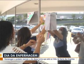 TV Gazeta (Globo) | Alunos do Colégio Adventista homenageiam profissionais de Enfermagem