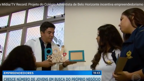 Na Mídia/TV Record: Projeto do Colégio Adventista de Belo Horizonte incentiva empreendedorismo