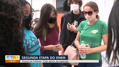 TV Gazeta Norte (Globo) | Calebes oram com participantes do Enem em Linhares