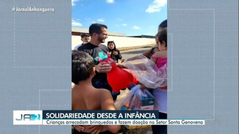 TV Anhanguera | Alunos arrecadam brinquedos e fazem doação para crianças