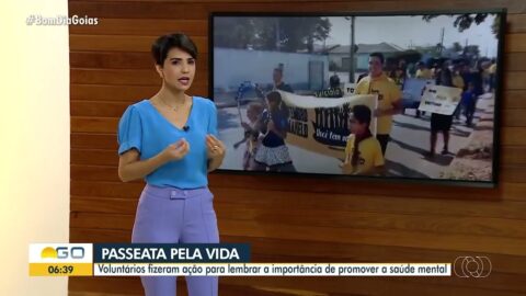 TV Anhnaguera | Voluntários fazem passeata pela vida, em Goiânia