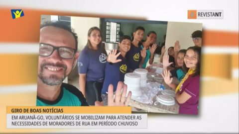 Campanha de voluntários arrecada alimentos e distribui marmitas em Aruanã (GO)