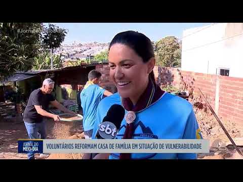 TV Serra Dourada SBT | Voluntários do projeto Missão Calebe reformam casa de família carente