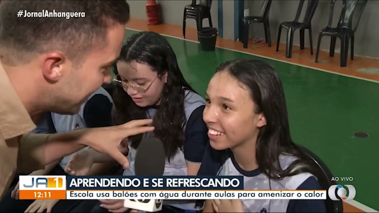Ao Vivo na TV Anhanguera | Estudantes do Colégio Adventista Novo Mundo aprendem e se refrescam
